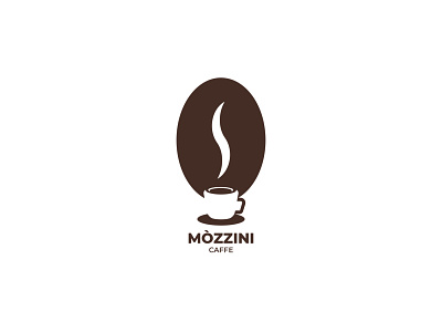 MÒZZINI branding coffee cup grain inspiration logo minimalism negative space silhouette steam vector
