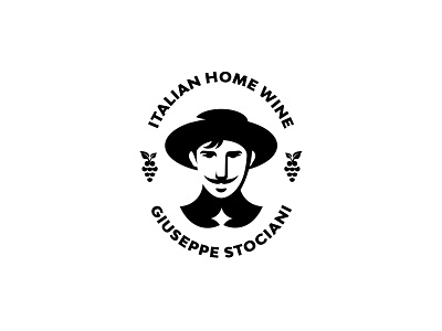 Stociani winery branding face hat inspiration logo man minimalism mustache negative space negativespace silhouette vector winery