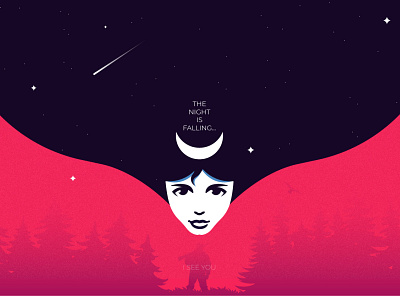 Mistress of the Night branding design face girl illustraion inspiration night vector vectorart