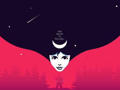 Mistress of the Night branding design face girl illustraion inspiration night vector vectorart