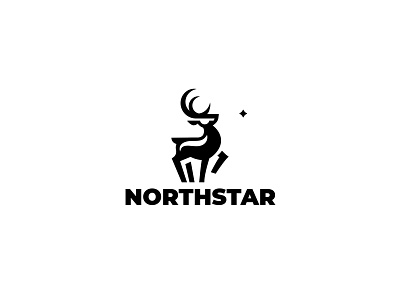 NORTHSTAR branding deer design inspiration logo silhouette star vector