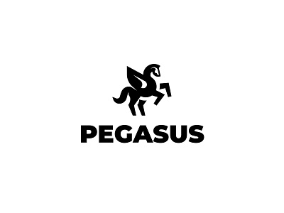 Pegasus alis design equus inspiration logo minimis notans sign vector