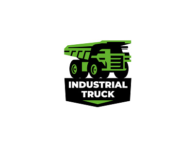 INDUSTRIAL TRUCK branding brutal design icon illustration inspiration logo minimalism silhouette truck vector