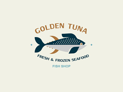 GOLDEN TUNA branding design fish inspiration logo tuna vector