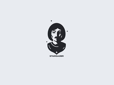 STARGAZER astronomer branding design face illustration inspiration logo person