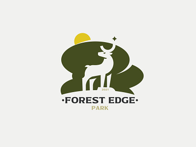 FOREST EDGE branding deer design forest inspiration logo logodesign logotype minimalism negative space negativespace silhouette vector vectorart