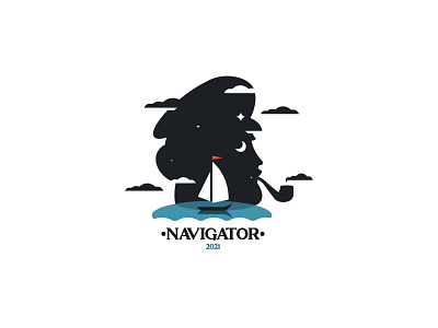 NAVIGATOR branding design illustration inspiration minimalism navigator negativespace silhouette vector