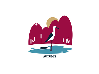 AUTUMN mini illustration autumn bird design illustraion inspiration silhouette vector vectorart