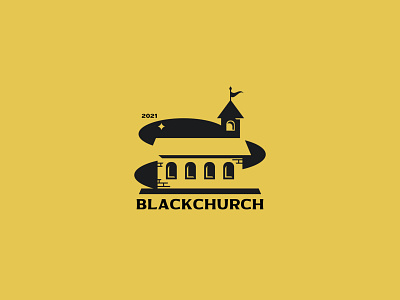 BLACKCHURCH branding design icon illustration inspiration logo minimalism negativespace silhouette vector
