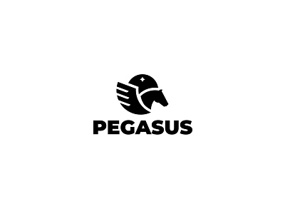 Pegasus logo branding design horse inspiration logo logodesign mascot minimalism mythology pegasus silhouette vector vectorart