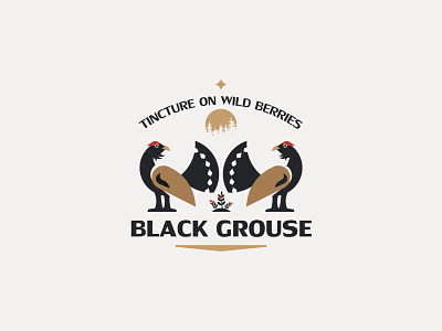 BLACK GROUSE bird branding design forest illustration inspiration logo vector