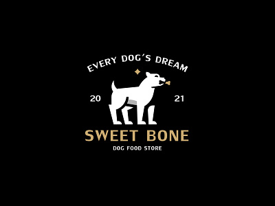 sweet bone bone branding design dog illustration inspiration logo minimalism silhouette vector