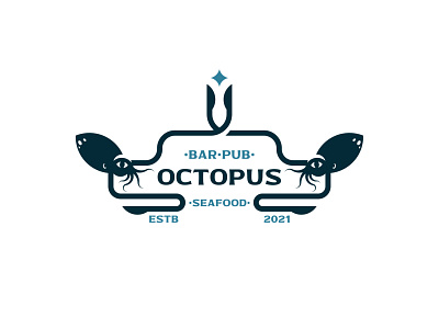OCTOPUS branding design illustration inspiration logo minimalism octopus silhouette squid vector