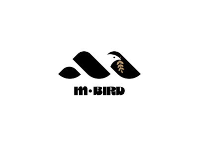 Bird + letter M bird branding design illustration inspiration letter m logo minimalism vector