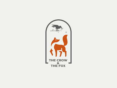 THE CROW & THE FOX branding crown design fox illustration inspiration logo minimalism vector