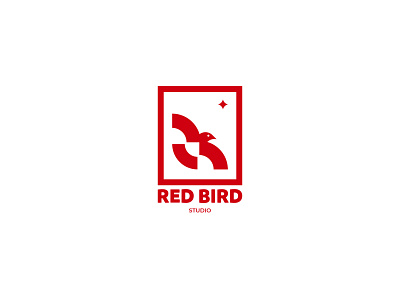 RED BIRD bird branding design icon illustration inspiration logo minimalism silhouette vector