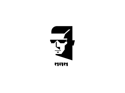 Man art branding brutal design inspiration logo minimalism vector