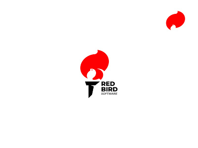 RedBird logo bird branding design logo minimal red vector