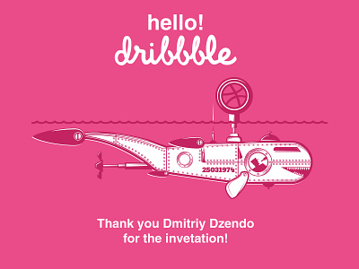 Hello Dribbble! design illustration