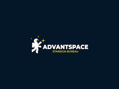 ADVANTSPACE LOGO astronaut cosmonaut cosmos logo silhouette space suit stars vector