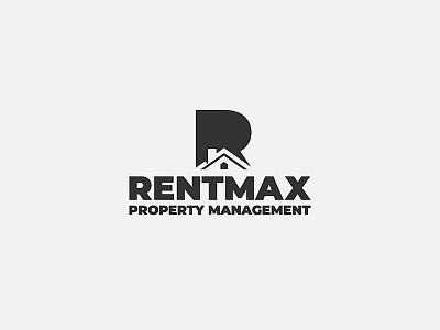 Rentmax Property Management branding house logo rental vector