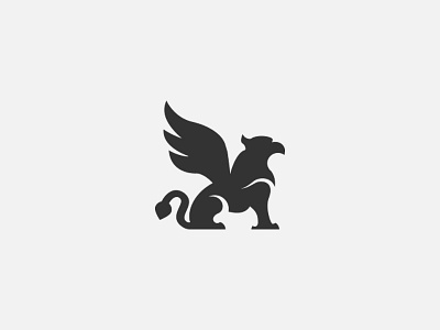 Griffin logo branding design griffin logo silhouette vector wings