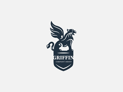 Griffin logo branding griffin inspiration logo silhouette vector