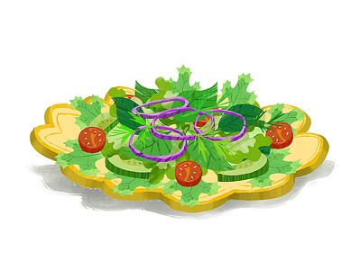 Salad design illustration salad style veggie