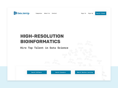 Data JoinUp Landing homepage landing science ui web website