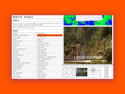 Mortis Studio Portfolio digital grid layout portfolio studio ui web website
