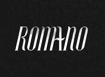 My new Logo for the my personal brand "Romano" black white branding design font identy lettering logo logo design logodesign logotype style type typography