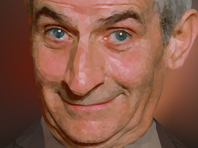 Lowpoly Funès actor celebrity low poly vector