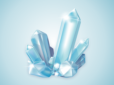 Blue crystal crystal mineral vector