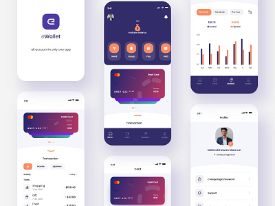 eWallet - Online Mobile Banking App UI Design