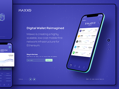 Maxxo Landing Page and Mobile Application UX and Design