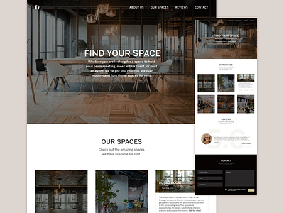 Find Your Space interior modern web design workspace