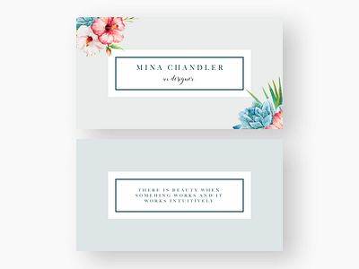 Simple Card for Business business card light simple tropical