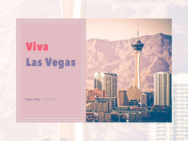 Vegas, Baby! color design illustration las vegas sin city travel type vector viva
