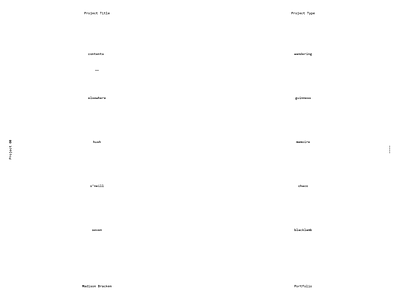 Portfolio—Table of Contents