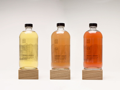 Hush Tea beverage bottle package design packaging tea