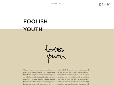 Foolish Youth editorial editorial design print print design publication publication design