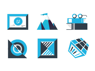 Udacity Icon Design geometrical icons