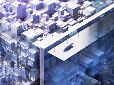 Cubic City c4d cg design generative graphic octanerender