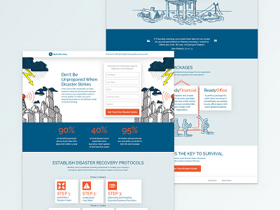 Disaster Recovery Landing Page branding conversion design cro design landing page layout ui ux ux design web web design whitepaper