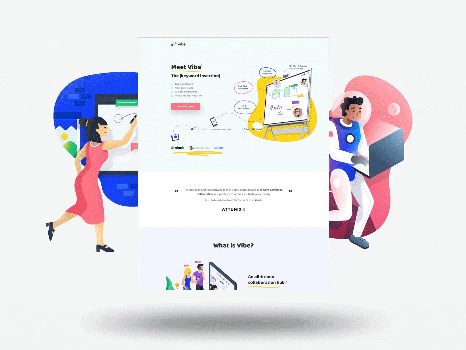 An All-In-One Collaboration Hub Landing Page