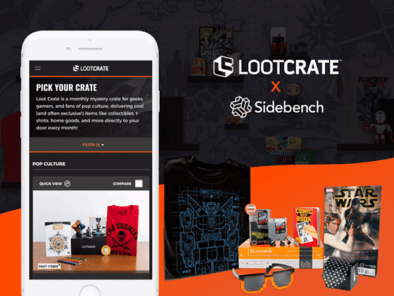 Loot Crate Quick View animation compare loot crate mobile quick view ui