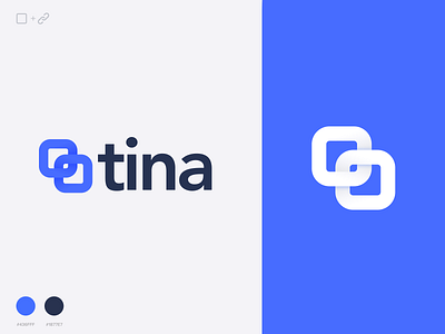 TINA Logo block chain blockchain branding design fin tech finance fintech grow logo ui uiux design