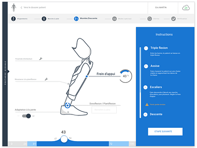 prosthesis leg software - Early concept health medical software