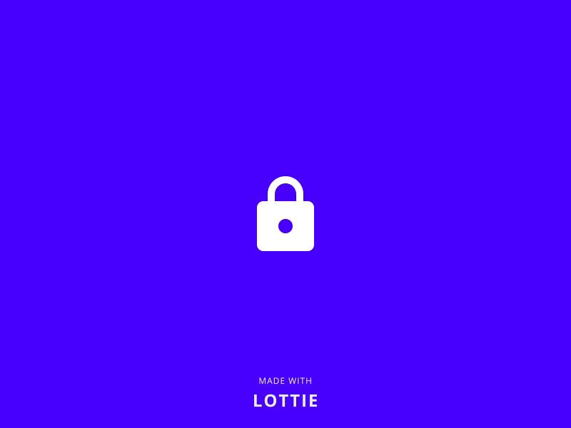 Lottie newbie sketch - Lock animation