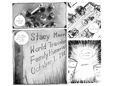 Family Epic, Part 2, Page 10 black and white comic book comics family graphic novel illustration ink wash travel watercolor world writing